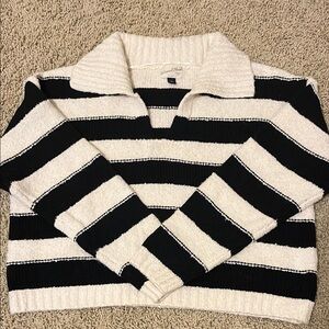 Black and cream sweater